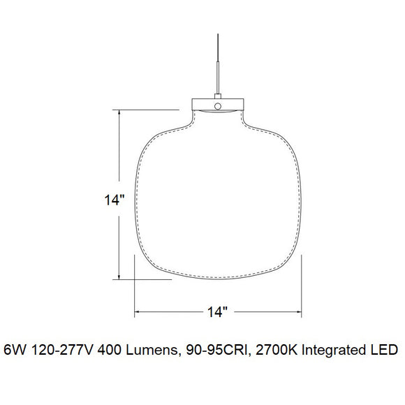 Brava Wide LED Pendant Light
