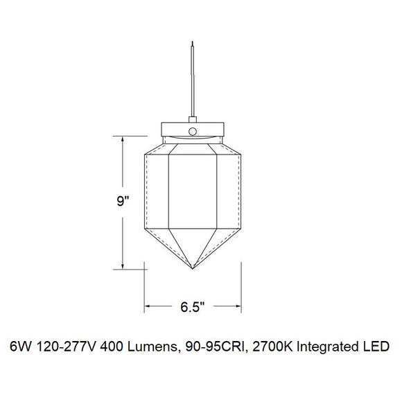 Facet LED Pendant Light