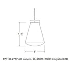 Flask Petite LED Pendant Light