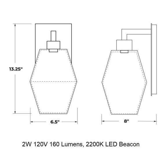 Marquise Petite LED Wall Sconce