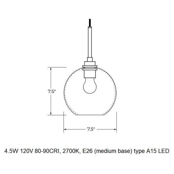 Solitaire Petite Pendant Light
