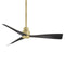 Simple Outdoor Ceiling Fan  option Soft Brass Finish / Coal Blades