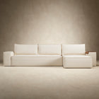 Newilla Wide Arms Sofa Bed with Chaise