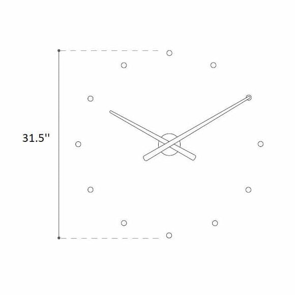 Red / Large: 31.5 in width Oj Wall Clock OPEN BOX