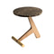 Puntero Side Table  option Emperador / Walnut