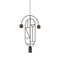 Wooden Dots 07 Pendant Light  option Black/ Walnut Dots