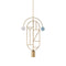 Wooden Dots 07 Pendant Light  option Brass With Blue / White Dots
