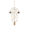 Wooden Dots 07 Pendant Light  option Brass With Walnut Dots