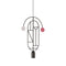 Wooden Dots 07 Pendant Light  option Graphite With White / Pink Dots