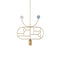 Wooden Dots 08 Pendant Light  option Brass With Blue / White Dots