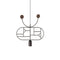 Wooden Dots 08 Pendant Light  option Graphite With Walnut Dots