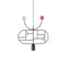 Wooden Dots 08 Pendant Light  option Graphite With White / Pink Dots