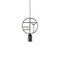 Wooden Dots Circle Pendant Light  option Graphite