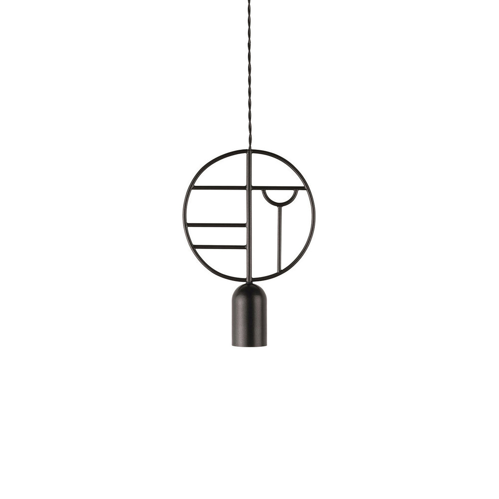 Wooden Dots Circle Pendant Light