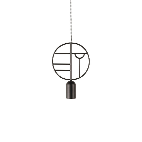 Wooden Dots Circle Pendant Light