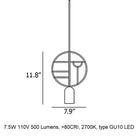 Wooden Dots Circle Pendant Light