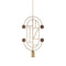 Wooden Dots S04 Pendant Light  option Brass With Walnut Dots