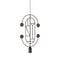Wooden Dots S04 Pendant Light  option Graphite With Walnut Dots