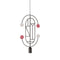 Wooden Dots S04 Pendant Light  option Graphite With White / Pink Dots