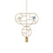 Wooden Dots S07 Pendant Light  option Brass With Blue / White Dots