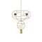 Wooden Dots S07 Pendant Light  option Brass With Walnut Dots