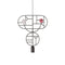 Wooden Dots S07 Pendant Light  option Graphite With White / Pink Dots