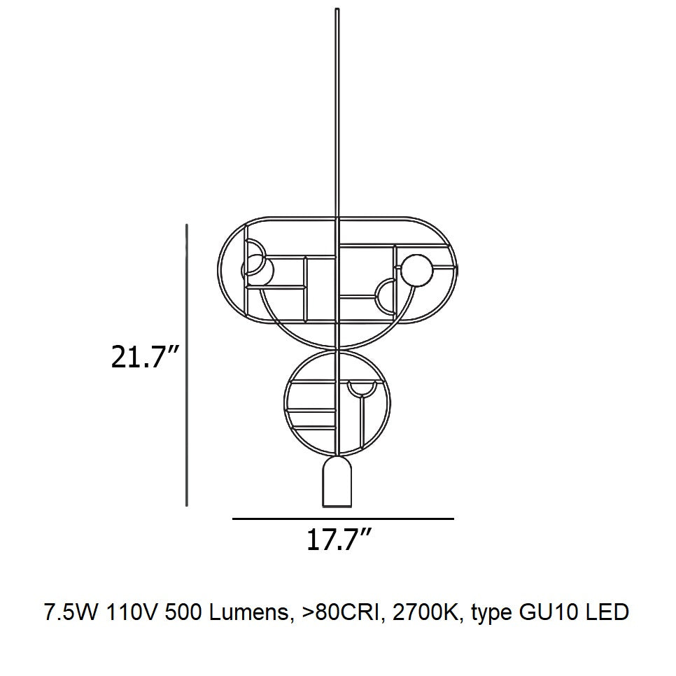 Wooden Dots S07 Pendant Light