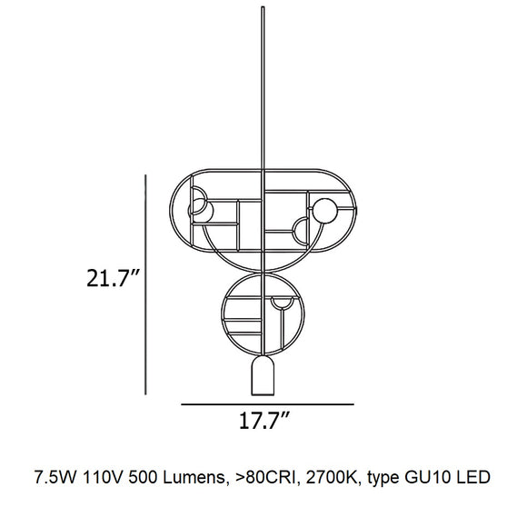 Wooden Dots S07 Pendant Light