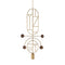 Wooden Dots S08 Pendant Light  option Brass With Walnut Dots