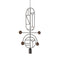 Wooden Dots S08 Pendant Light  option Graphite With Walnut Dots