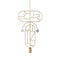 Wooden Dots S09 Pendant Light  option Brass With Blue / White Dots