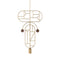 Wooden Dots S09 Pendant Light  option Graphite With Walnut Dots