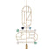 Wooden Dots S13 Pendant Light  option Brass With Blue / White / Turquoise Dots