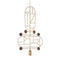 Wooden Dots S13 Pendant Light  option Brass With Walnut Dots