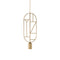Wooden Dots Vertical Oval Pendant Light  option Brass