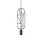 Wooden Dots Vertical Oval Pendant Light  option Graphite