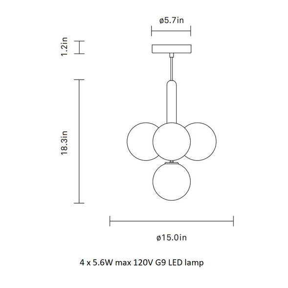 Miira 4-Light Pendant Light