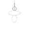 Rizzatto Geometric Pendant Light  option Satin Silver