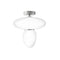 Rizzatto Semi Flush Mount  option Satin Silver