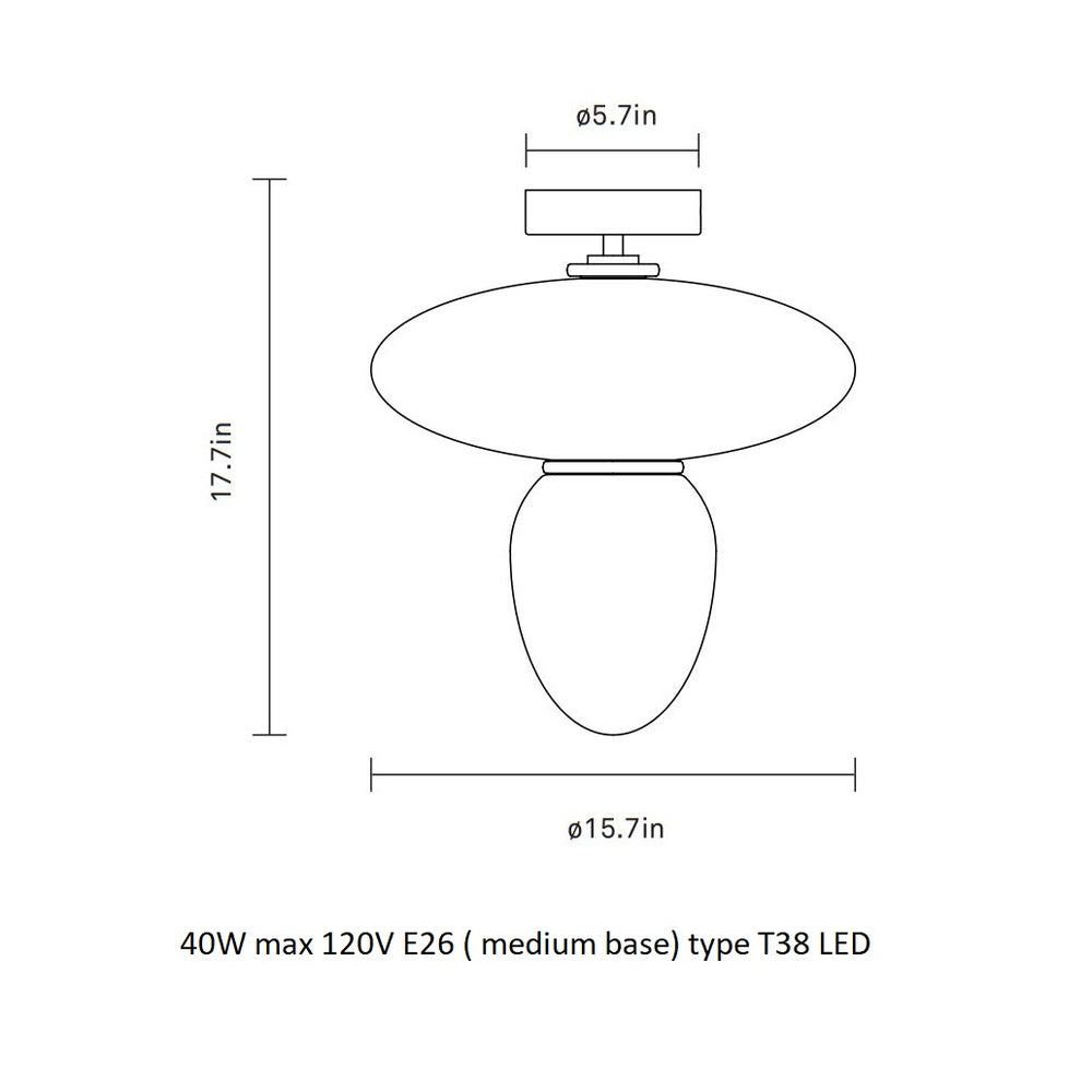 Rizzatto Semi Flush Mount