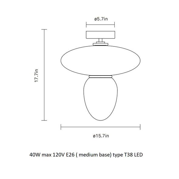 Rizzatto Semi Flush Mount