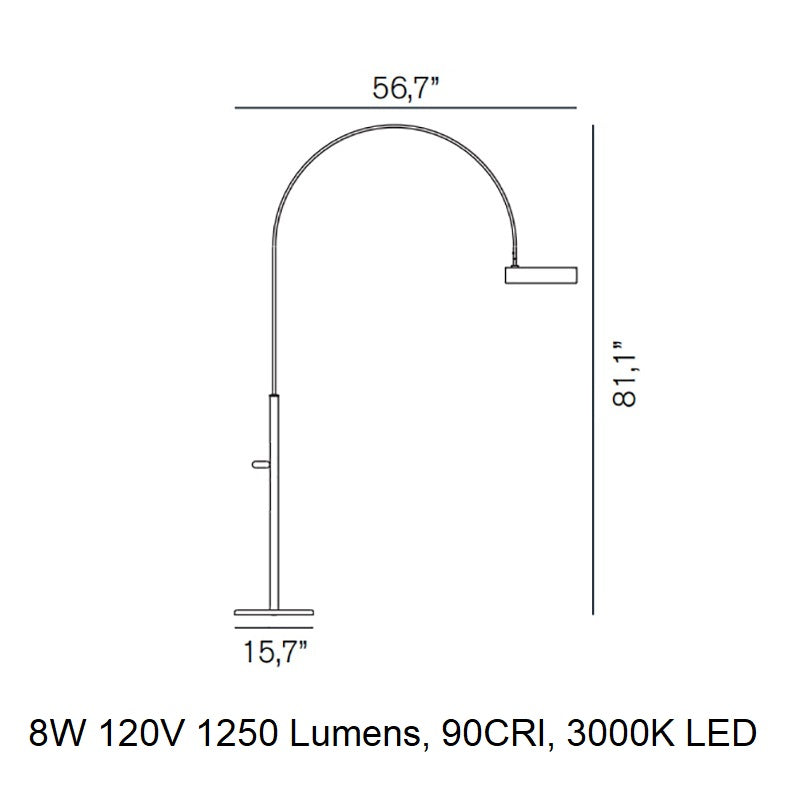 Berlin Outdoor Arched Floor Lamp