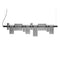 Dancing Glass Suspension Light  option Smokey Grey