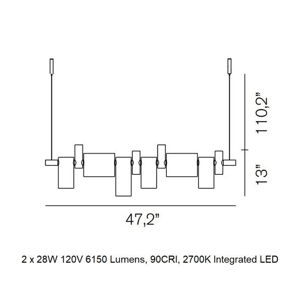 Dancing Glass Suspension Light