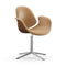 Council Front Upholstered Swivel Conference Chair  option Walnut