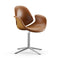 Council Front Upholstered Swivel Conference Chair  option Nevada Cognac Leather