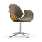 Council Front Upholstered Swivel Lounge Chair  option Oak