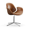 Council Front Upholstered Swivel Lounge Chair  option Nevada Cognac Leather