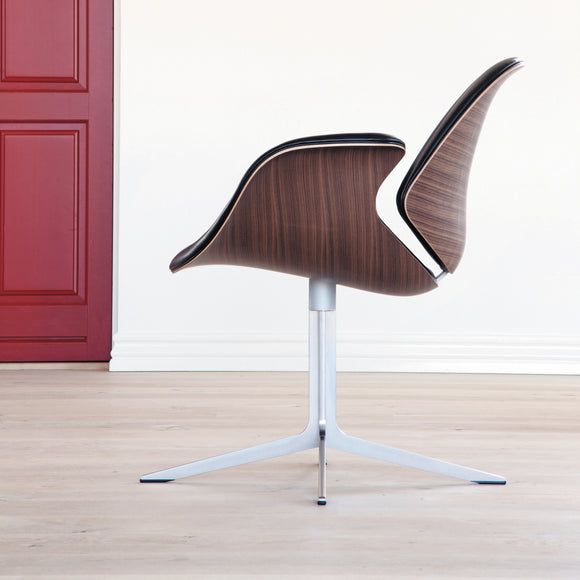 Council Front Upholstered Swivel Lounge Chair