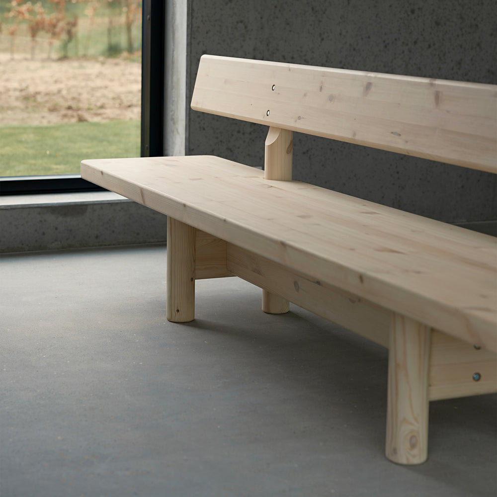 Nordso Bench with Backrest